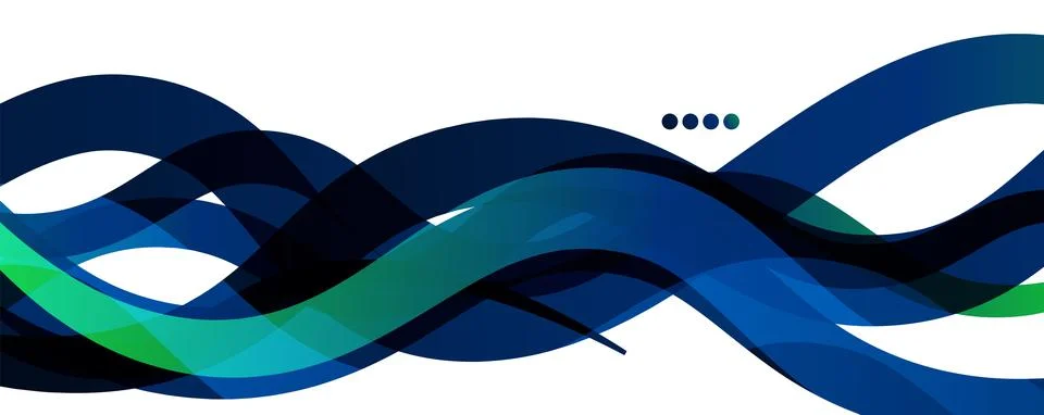 Abstract background - transparent overlapping wavy lines on white pattern 스톡 일러스트