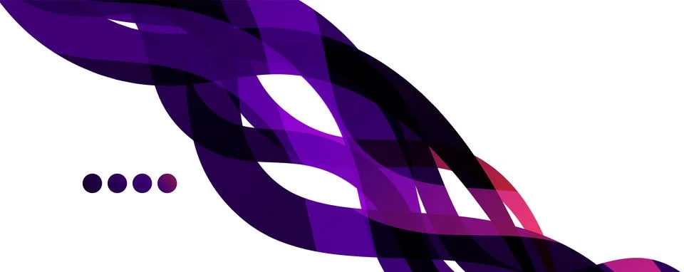 Abstract background - transparent overlapping wavy lines on white pattern 스톡 일러스트
