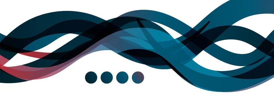 Abstract background - transparent overlapping wavy lines on white pattern 스톡 일러스트