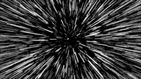 Abstract background. Traveling through star fields in space star burst light Stock Footage 305300547