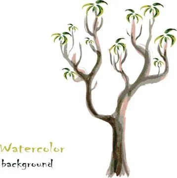 Abstract background with tree Stock Illustration