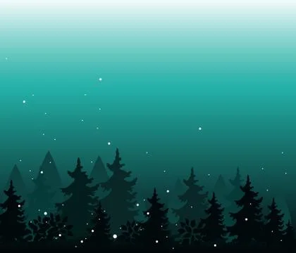 Abstract background with trees. Forest wilderness landscape. Template for you Stock Illustration