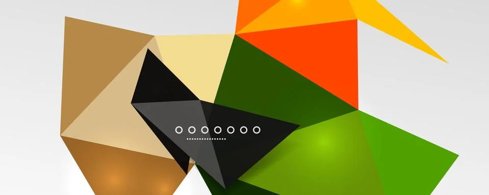 Abstract background - trendy low poly triangle shapes polygonal pattern. Vector Stock Illustration