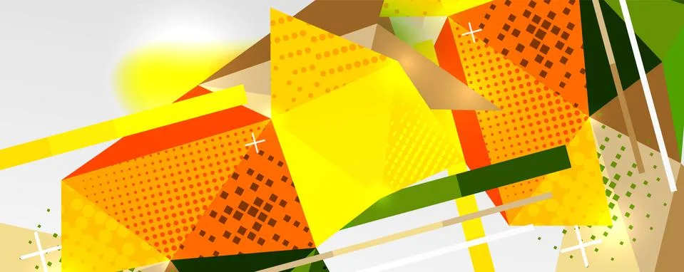 Abstract background - trendy low poly triangle shapes polygonal pattern. Vector 스톡 일러스트