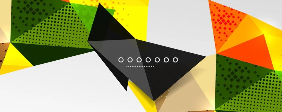 Abstract background - trendy low poly triangle shapes polygonal pattern. Vector Stock Illustration