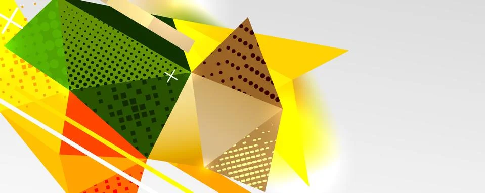 Abstract background - trendy low poly triangle shapes polygonal pattern. Vector Stock Illustration