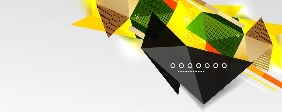 Abstract background - trendy low poly triangle shapes polygonal pattern. Vector Stock Illustration