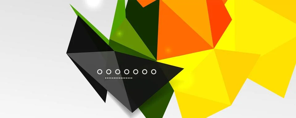 Abstract background - trendy low poly triangle shapes polygonal pattern. Vector Stock Illustration