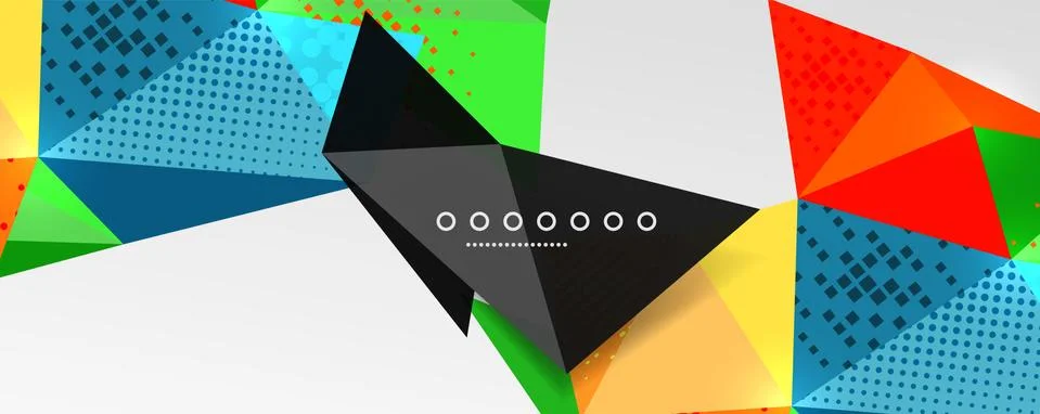 Abstract background - trendy low poly triangle shapes polygonal pattern. Vector Stock Illustration