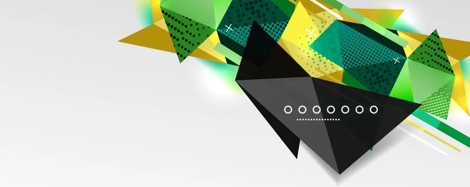Abstract background - trendy low poly triangle shapes polygonal pattern. Vector 스톡 일러스트
