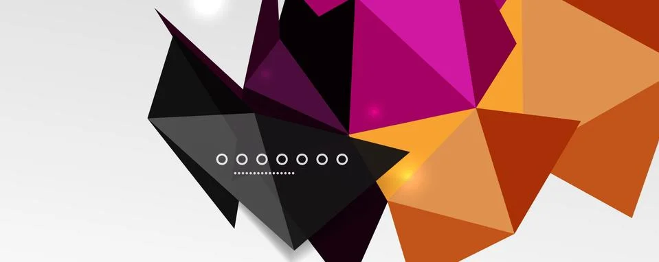 Abstract background - trendy low poly triangle shapes polygonal pattern. Vector 스톡 일러스트