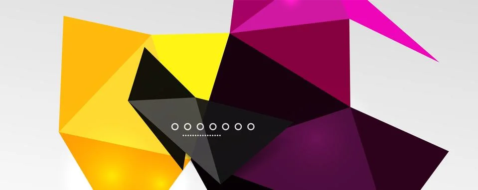 Abstract background - trendy low poly triangle shapes polygonal pattern. Vector 스톡 일러스트
