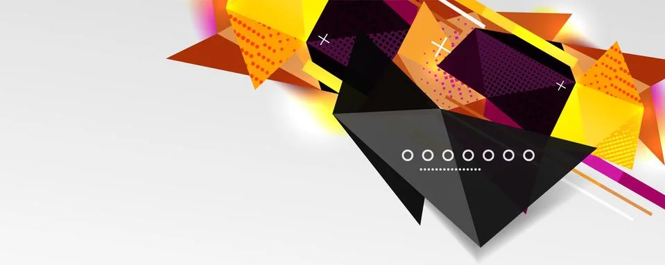 Abstract background - trendy low poly triangle shapes polygonal pattern. Vector Stock Illustration