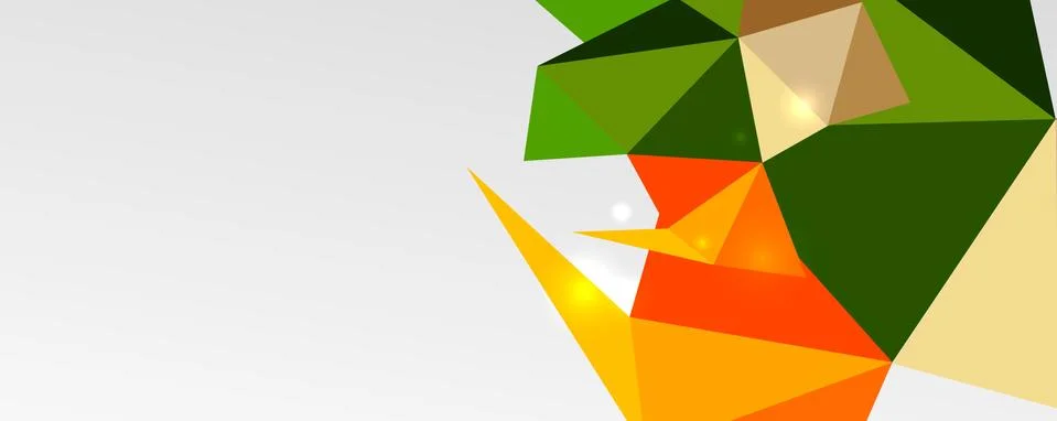 Abstract background - trendy low poly triangle shapes polygonal pattern. Vector 스톡 일러스트