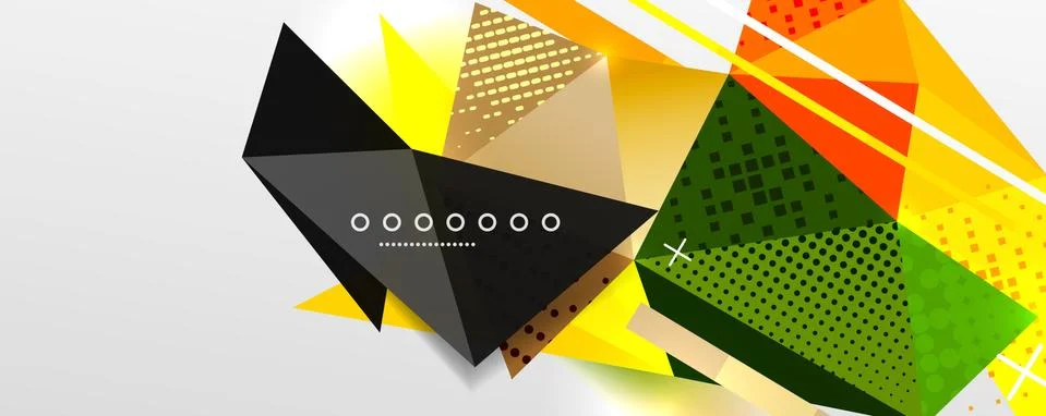 Abstract background - trendy low poly triangle shapes polygonal pattern. Vector Stock Illustration