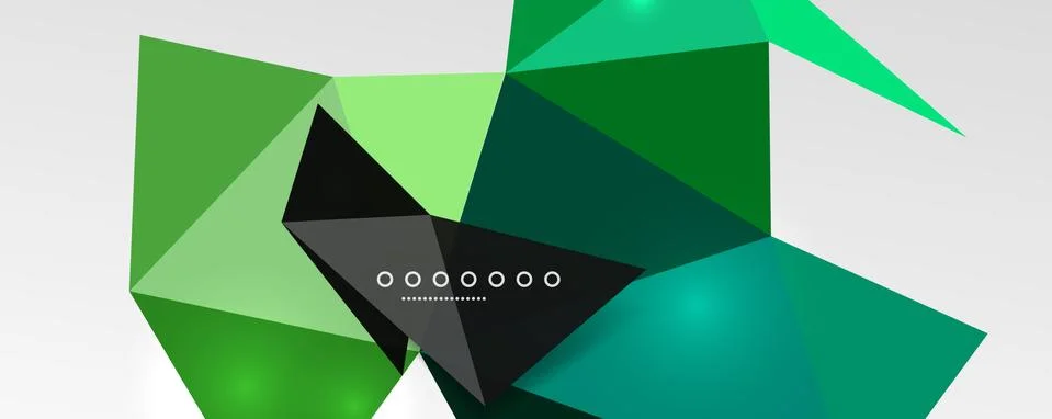 Abstract background - trendy low poly triangle shapes polygonal pattern. Vector Stockillustratie