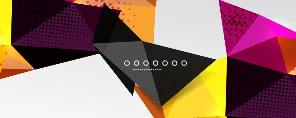 Abstract background - trendy low poly triangle shapes polygonal pattern. Vector Illustrazione stock
