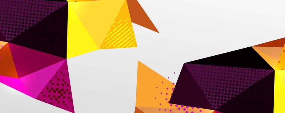 Abstract background - trendy low poly triangle shapes polygonal pattern. Vector Illustrazione stock