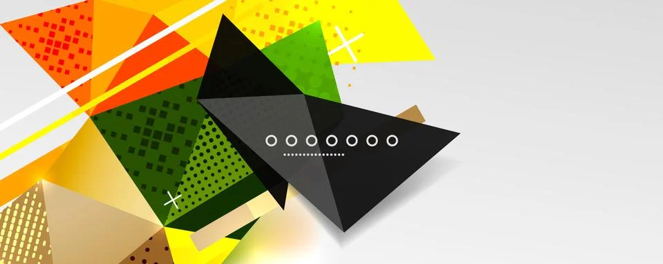 Abstract background - trendy low poly triangle shapes polygonal pattern. Vector 스톡 일러스트