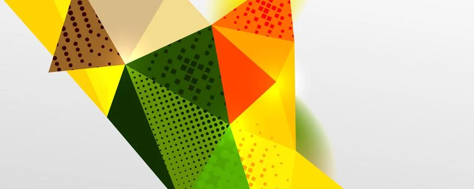 Abstract background - trendy low poly triangle shapes polygonal pattern. Vector 스톡 일러스트