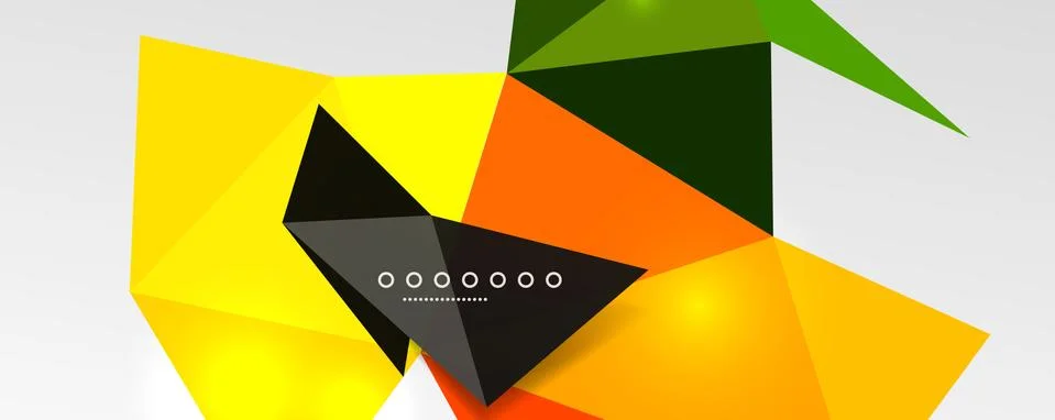 Abstract background - trendy low poly triangle shapes polygonal pattern. Vector Stock Illustration
