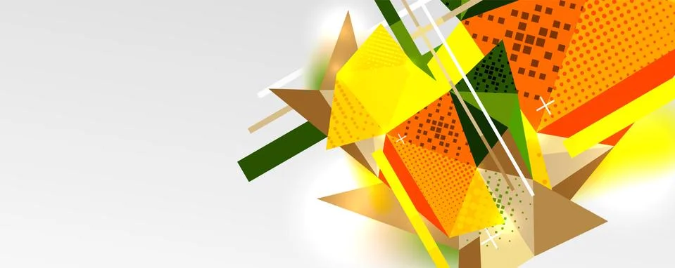 Abstract background - trendy low poly triangle shapes polygonal pattern. Vector Stock Illustration