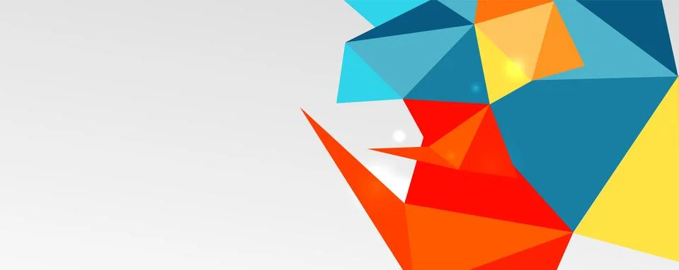 Abstract background - trendy low poly triangle shapes polygonal pattern. Vector Stock Illustration