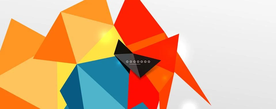 Abstract background - trendy low poly triangle shapes polygonal pattern. Vector Stock Illustration