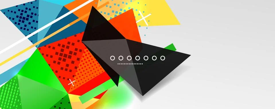 Abstract background - trendy low poly triangle shapes polygonal pattern. Vector Stock Illustration