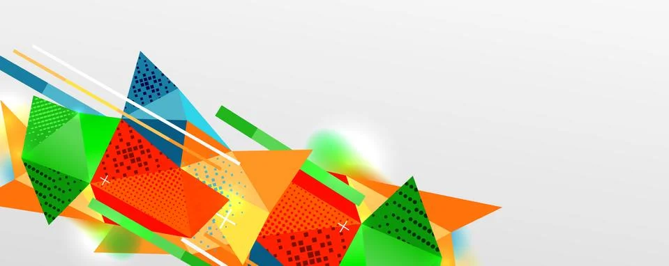 Abstract background - trendy low poly triangle shapes polygonal pattern. Vector Stock Illustration
