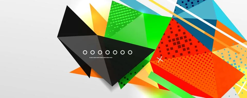 Abstract background - trendy low poly triangle shapes polygonal pattern. Vector Stock Illustration