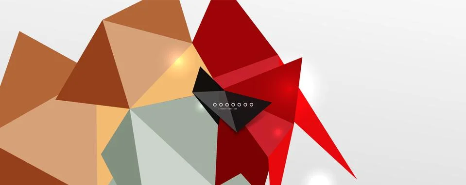 Abstract background - trendy low poly triangle shapes polygonal pattern. Vector Stock Illustration