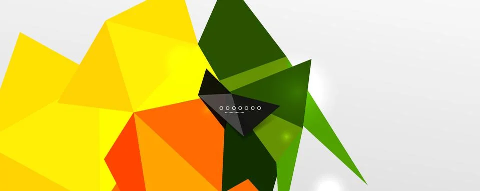 Abstract background - trendy low poly triangle shapes polygonal pattern. Vector イラスト素材