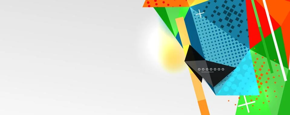 Abstract background - trendy low poly triangle shapes polygonal pattern. Vector Stock Illustration