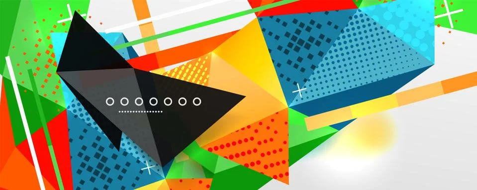 Abstract background - trendy low poly triangle shapes polygonal pattern. Vector イラスト素材