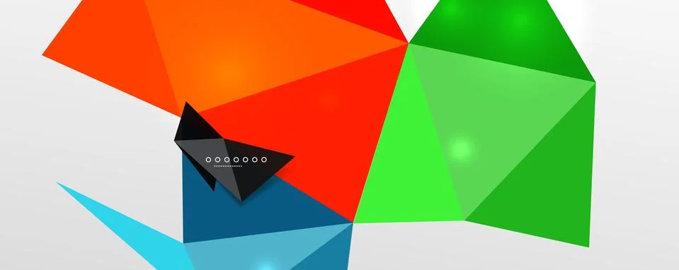 Abstract background - trendy low poly triangle shapes polygonal pattern. Vector Stockillustratie