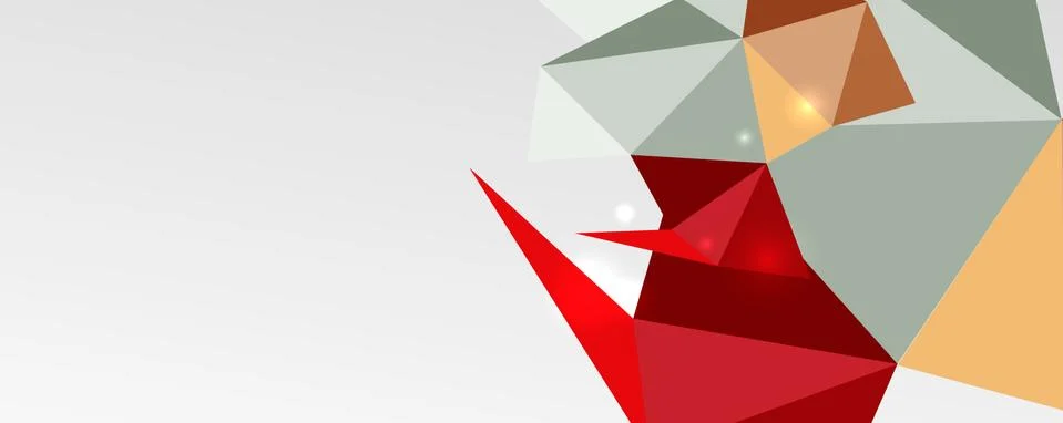 Abstract background - trendy low poly triangle shapes polygonal pattern. Vector Illustrazione stock