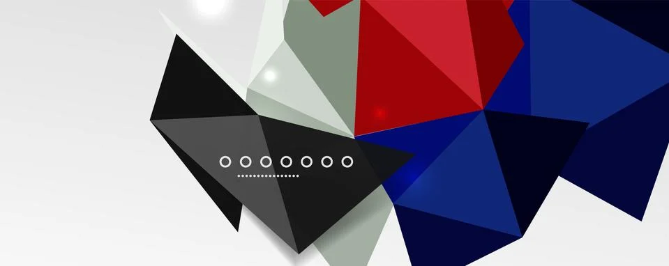 Abstract background - trendy low poly triangle shapes polygonal pattern. Vector 스톡 일러스트