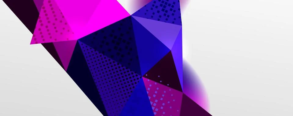 Abstract background - trendy low poly triangle shapes polygonal pattern. Vector 스톡 일러스트