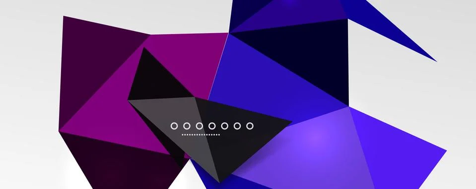 Abstract background - trendy low poly triangle shapes polygonal pattern. Vector Stock Illustration