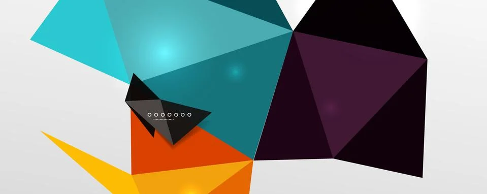 Abstract background - trendy low poly triangle shapes polygonal pattern. Vector Stock Illustration