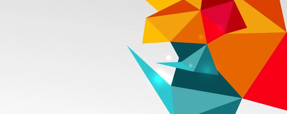 Abstract background - trendy low poly triangle shapes polygonal pattern. Vector Stock Illustration