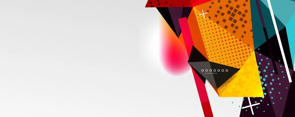 Abstract background - trendy low poly triangle shapes polygonal pattern. Vector Stock Illustration