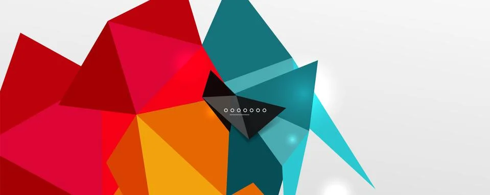 Abstract background - trendy low poly triangle shapes polygonal pattern. Vector Stockillustratie