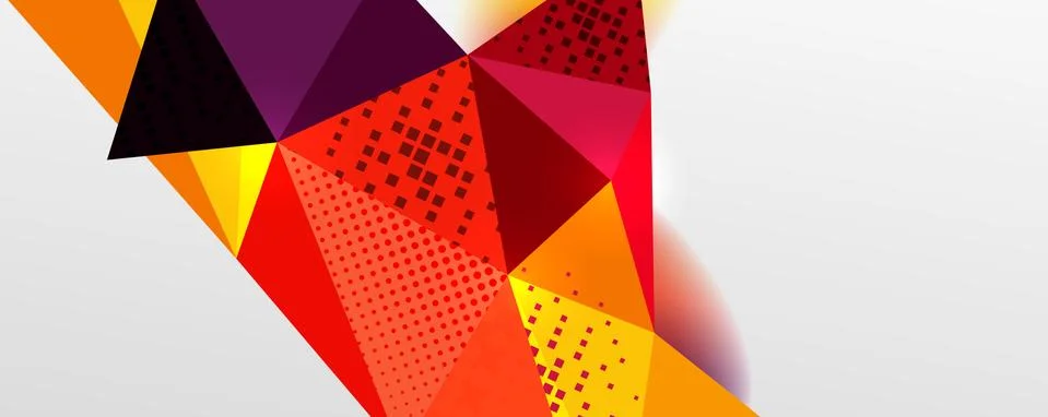 Abstract background - trendy low poly triangle shapes polygonal pattern. Vector Stock Illustration