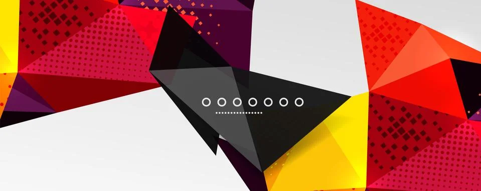 Abstract background - trendy low poly triangle shapes polygonal pattern. Vector Stock Illustration