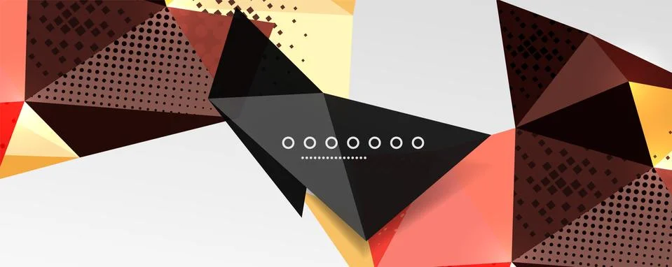 Abstract background - trendy low poly triangle shapes polygonal pattern. Vector Stock Illustration