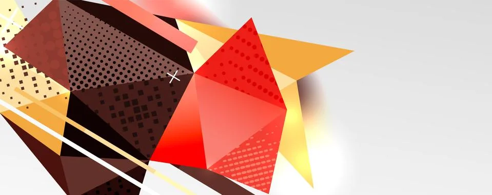 Abstract background - trendy low poly triangle shapes polygonal pattern. Vector Illustrazione stock