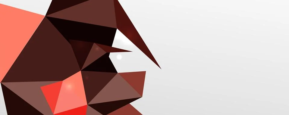 Abstract background - trendy low poly triangle shapes polygonal pattern. Vector Stock Illustration
