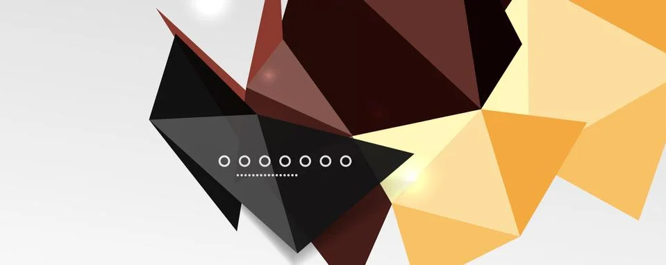 Abstract background - trendy low poly triangle shapes polygonal pattern. Vector Stockillustratie